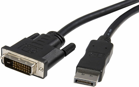 StarTech Кабел DVI-D мъжки - DisplayPort мъжки 3м Черен (DP2DVIMM10)