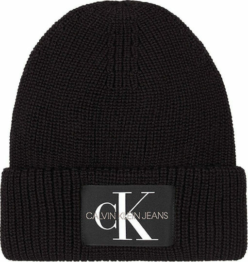 Beanie Ανδρικός Σκούφος με Rib Πλέξη σε Μαύρο χρώμα