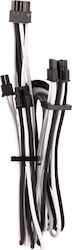 Corsair Premium Individually Sleeved PCIe Cables (Dual Connector) Type 4 Gen 4 0.65m Black/White (CP-8920255)