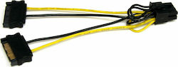 StarTech Card Power Cable Adapter 8 Pin Pci Express 6-Pin Sata - 8-Pin PCIe Cable 15.2m Πολύχρωμο SATPCIEX8ADP