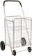 Foldable Metallic Shopping Trolley Gray 52x43x93cm