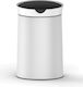 Ecosales Linea Conical EAD106801W Metallic White Waste Bin 10lt