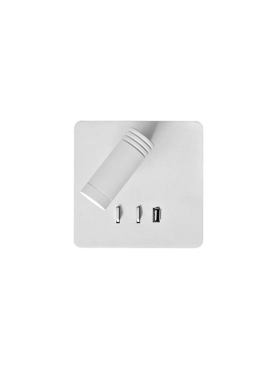 Fos me Modern Leuchte Wand mit Integrierter LED und Warmweißes Licht 14x14x8cm