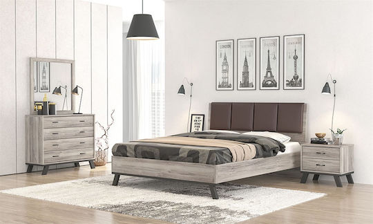 Bedroom Furniture Set No 69 Σταχτί 160x200cm 5pcs