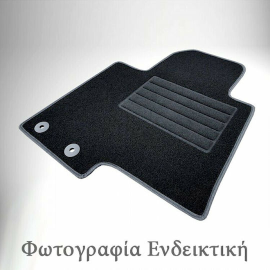 Cik Set of Front and Rear Mats 4pcs for Fiat Qubo + 5D III Black