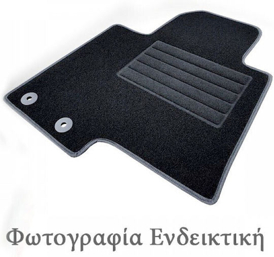 Cik Satz Vorder- und Hintermatten 4Stück aus Teppichboden für Volkswagen Golf 3 1992-1997 Schwarz