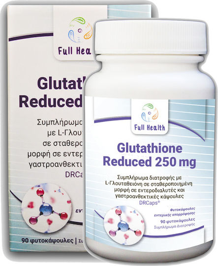 Full Health Glutathione Reduced 250mg Ειδικό Συμπλήρωμα Διατροφής 90 φυτικές κάψουλες