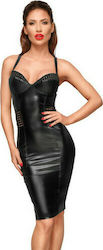 Noir Handmade Power Wetlook Dress Black