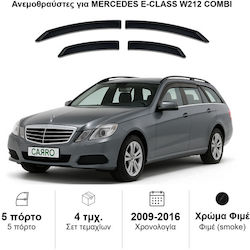 Heko Set Deflectoare Vânt Față și Spate Dark Fime pentru Mercedes-Benz Clasa E W212 5D 2009-2016 4 Bucăți 23289
