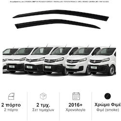 Heko Σετ Ανεμοθραύστες Μπροστινοί Σκούρο Φιμέ για Peugeot Expert Opel Vivaro Toyota Proace Citroen Jumpy 2τμχ 12264