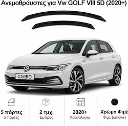 Heko Σετ Ανεμοθραύστες Μπροστινοί Σκούρο Φιμέ για Volkswagen Golf 2τμχ 31019 Heko Σετ Ανεμοθραύστες Μπροστινοί Σκούρο Φιμέ για Volkswagen Golf 2τμχ 31019