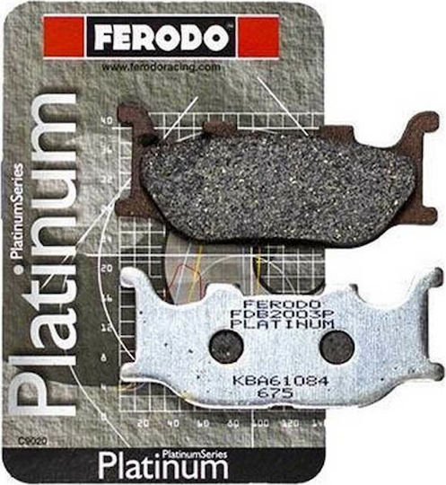 Ferodo Motorcycle Brake Pads Platinum Semi-Metallic Front Brake Pads Yamaha T-Max 500 - FZ6 Fazer for Husqvarna SMR Ktm 450 SMR / 525 SMR Yamaha MT-03 / T-MAX 500 / FZ6 Fazer / TDR 125 / XVS 250 Drag Star / XV 250 / YP 250 Majesty / YP 400 Majesty / XJ / XJR / XJ6 DIVERSION