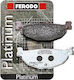 Ferodo Motorcycle Brake Pads Platinum Semi-Metallic Rear Pads Yamaha TMAX 500 Majesty 400 for Yamaha T-MAX 500 YP 400 Majesty