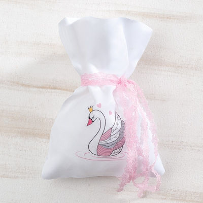 Christening Favor in Pouch Κύκνος made of Fabric