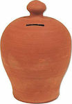 Ceramart Χειροποίητος Money Box Ceramic Orange 18x18x25cm