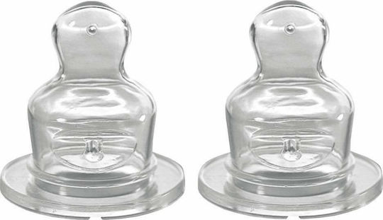 Nip Silicone Baby Bottle Teats High Flow for 6+ months 2pcs