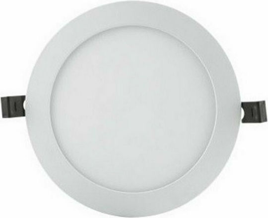 Ledvance Στρογγυλό Χωνευτό LED Panel 17W με Φυσικό Λευκό Φως 4000K 19.2εκ.