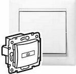 Legrand Valena Recessed Power Key Card Switch with Frame Κάρτας White