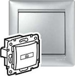 Legrand Valena Recessed Wall Card Switch Commands with Frame Gray