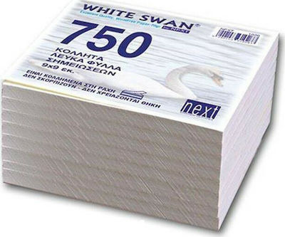 Next Sticky Note Pads in Cube 750 Sheets White 9x9pcs 01028