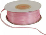 Ribbon Satin In Pink Colour Κορδέλα Σατέν Διπλής Όψης με Ούγια Ροζ 3χιλ.x100μ. 3mm 100m 1pcs