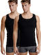 Men's Undershirts Sleeveless in Black Color 2Pack