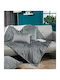 Teoran Velour Blanket Furry Sofa 130x160cm. 11 Silver