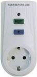 RCD-1G Single Socket with Surge Protection White