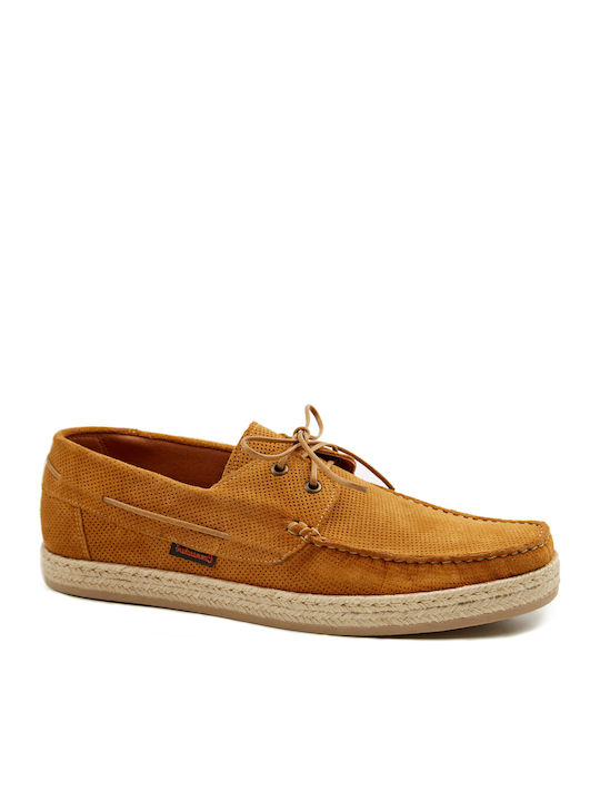 Commanchero Original Lederne Herren Espadrilles in Braun Farbe