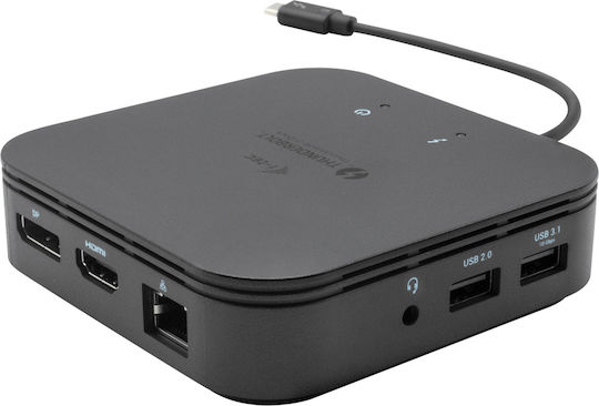 i-tec USB-C Docking Station with HDMI/DisplayPort 4K PD Ethernet Black (TB3TRAVELDOCKPD)
