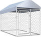vidaXL Metallic Dog Park 200x100x125cm Silver