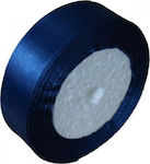 Ribbon Satin In Blue Colour Κορδέλα Σατέν με Ούγια Σκούρο Μπλε 2.5cmx22m 25mm 22m 1pcs