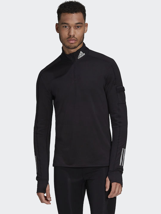 Adidas Own The Run Men's Long Sleeve Blouse Black