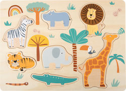 Wooden Kids Peg Puzzle Safari 7pcs Small Foot