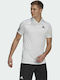 Adidas Tennis Club 3-Stripes Ανδρική Μπλούζα Polo Κοντομάνικη Λευκή