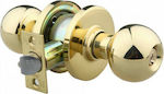 Yale ΜΚ2 Knob Lock Gold with Button & Key Hotel Use