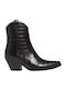 Jeffrey Campbell Defence 2 Leather Women's Cowboy Boots with Medium Heel Black Croco 0101003090