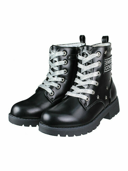 Kinderstiefel mit Reißverschluss Schwarz