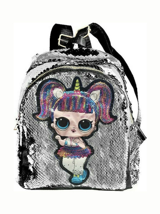 Kinder Rucksack Rucksack Silber 20cmx9cmx24cmcm