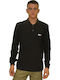 Paco & Co Herren Langarmshirt Polo Schwarz