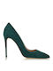 Mourtzi Suede Pointed Toe Green Heels 10/100400