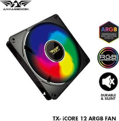 Armaggeddon iCORE-12 ARGB Вентилатор за кутия 120мм Черен