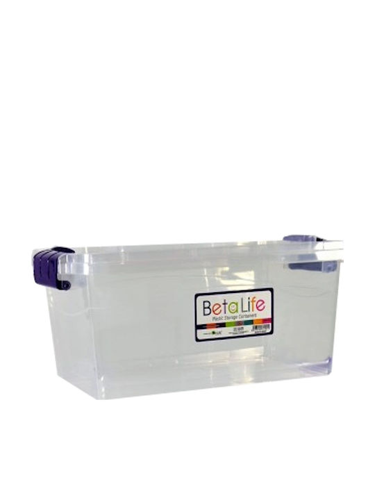 Sidirela Πλαστικό Κουτί Αποθήκευσης με Καπάκι Διάφανο 24x16x34cm