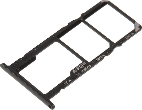 Sim Tray Μαύρο για Huawei Y5 2018