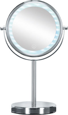 Kleine Wolke Lighted Tabletop Makeup Mirror Zoom x5 Silver