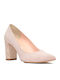 Irene 751 Nude Nude Suede Pumps Glitter