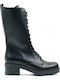 Mourtzi Leather Women's Ankle Boots Black