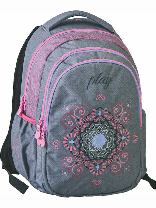 Uni Pap Ornament Grey School Bag Backpack Elementary, Elementary in Gray color