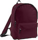 Sol's Rider Burgundy School Bag Backpack Junior High-High School in Burgundy color