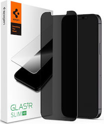Spigen GLAS.TR Slim Confidențialitate Sticlă călită pe toată fața 1buc (iPhone 12 / 12 Pro) AGL01513